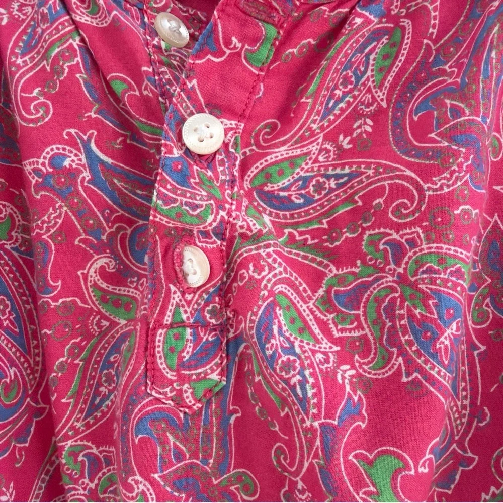 Polo Ralph Lauren Paisley Cotton Batiste Dress 2/2T Toddler Pink Cotton Lined
